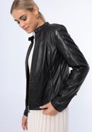 Women's leather jacket, dark brown, 97-09-804-N-S, Photo 19