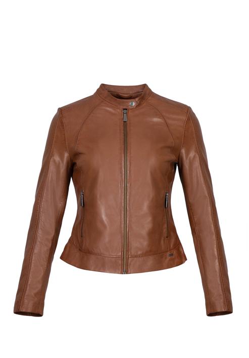 Women's leather jacket, brown, 97-09-804-1-L, Photo 20