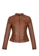 Women's leather jacket, brown, 97-09-804-Z-2XL, Photo 20