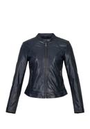 Women's leather jacket, navy blue, 97-09-804-D3-L, Photo 20