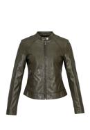 Women's leather jacket, green, 97-09-804-4-M, Photo 20