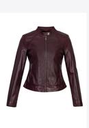 Women's leather jacket, plum, 97-09-804-P-L, Photo 30