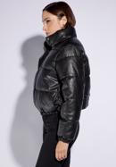 Women's faux leather puffer jacket, black, 95-9D-100-1-2XL, Photo 3