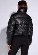 Women's faux leather puffer jacket, black, 95-9D-100-9-2XL, Photo 4