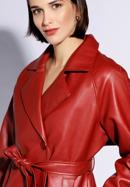 Women's faux leather belted jacket, red, 96-9P-104-1-L, Photo 5