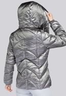 Damska kurtka z nylonu pikowana w zygzaki, srebrny, 93-9D-403-8-2XL, Zdjęcie 3