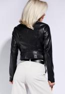 Faux leather cropped jacket, black, 96-9P-109-N-L, Photo 5