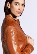 Women's leather jacket, brown, 96-09-800-1-M, Photo 4