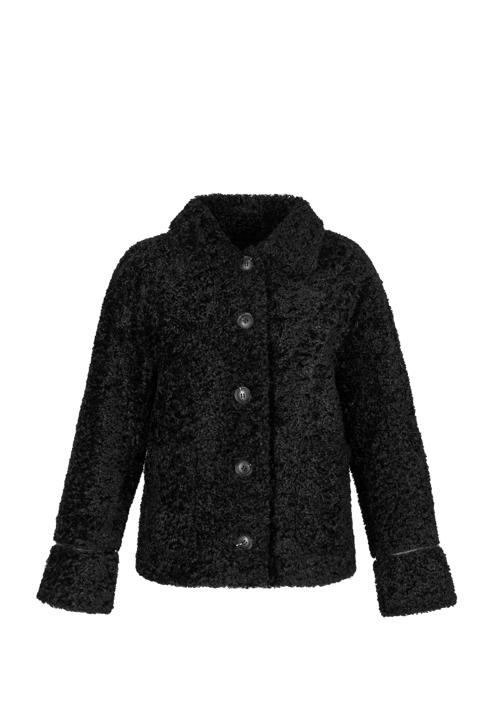 Damska kurtka ze sztucznego baranka, czarny, 97-9W-002-5-XL, Zdjęcie 30