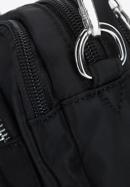 Women's 2 in1 nylon crossbody bag, black-silver, 98-4Y-103-1G, Photo 6