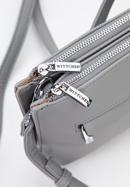 Women's crossbody bag with two compartments, grey, 96-4Y-719-3, Photo 4
