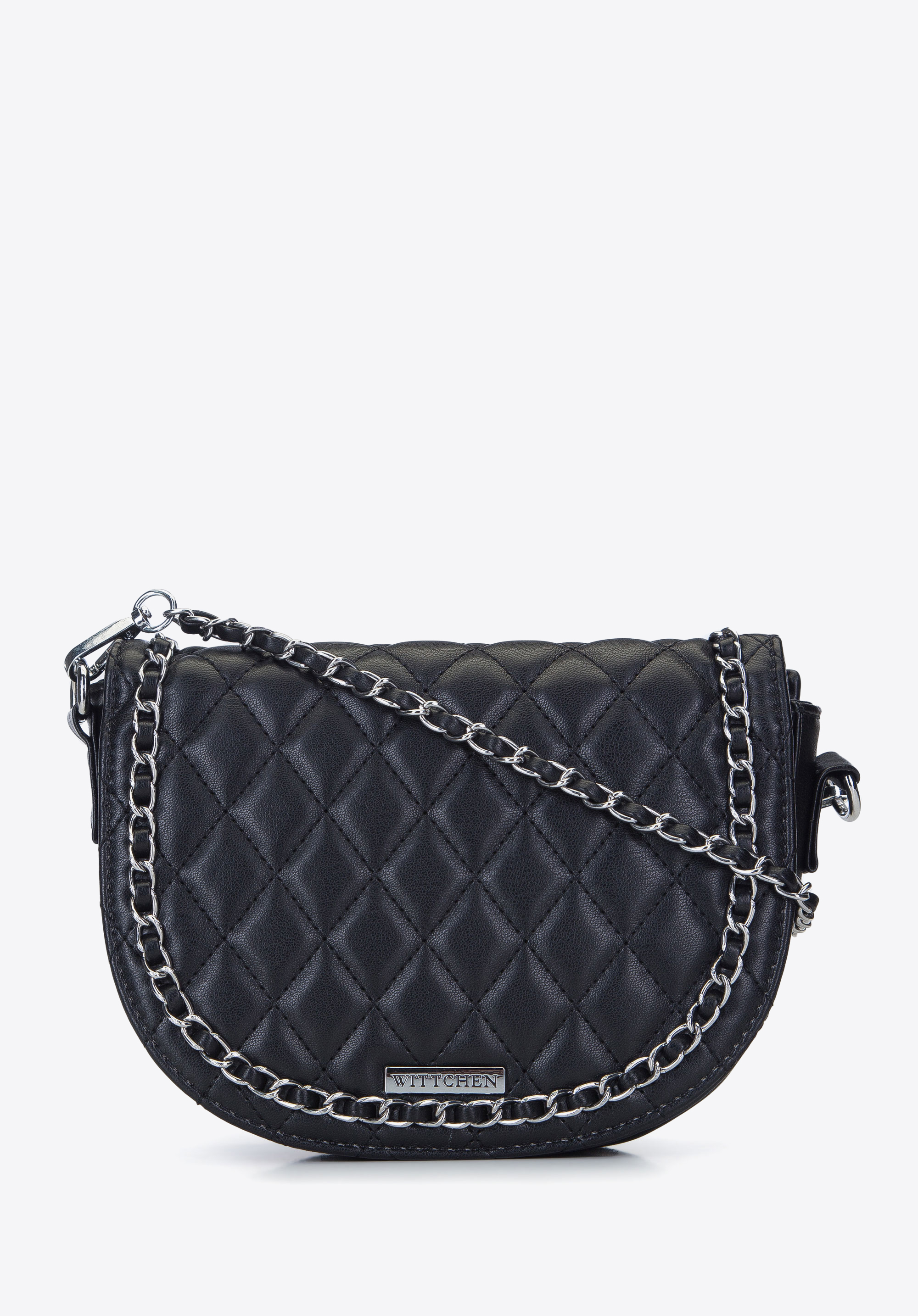Quilted chain flap bag, black, 93-4Y-216-1, Photo 1