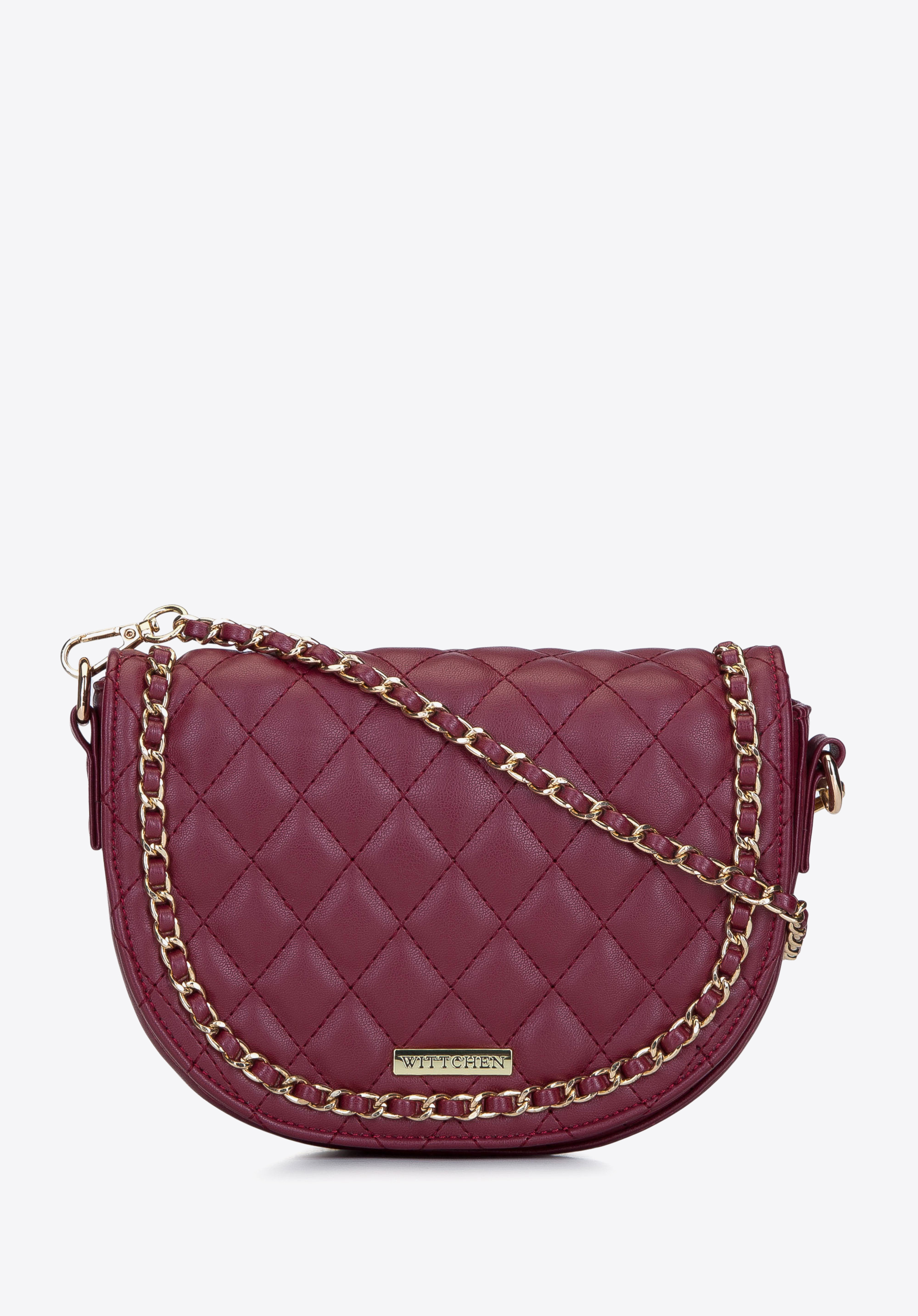 Burgundy quilted bag hot sale