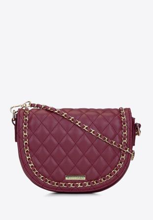 Quilted chain flap bag, burgundy, 93-4Y-216-2, Photo 1