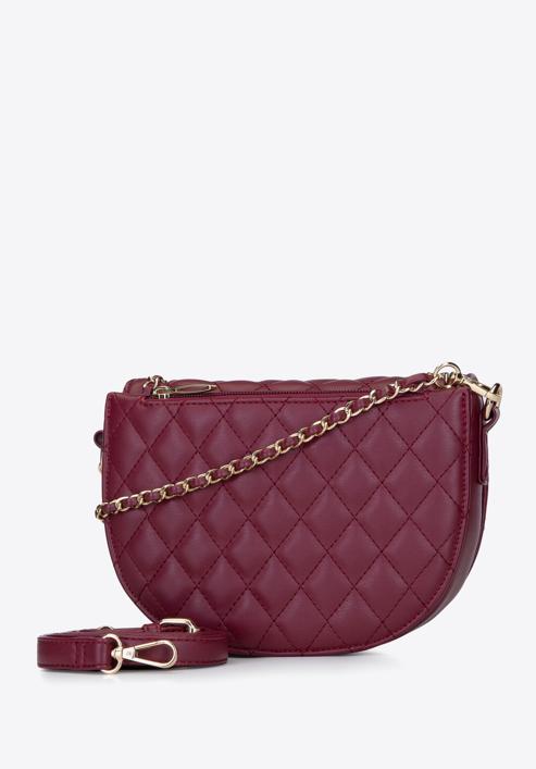 Quilted chain flap bag, burgundy, 93-4Y-216-2, Photo 2