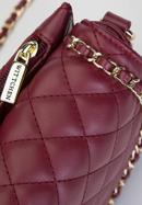 Quilted chain flap bag, burgundy, 93-4Y-216-2, Photo 5