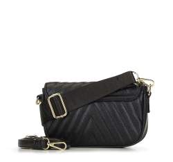 Chevron quilted cross body bag, black, 93-4Y-212-1, Photo 1