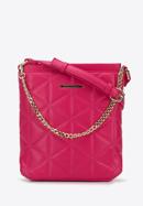 Quilted faux leather crossbody bag, pink, 96-4Y-702-P, Photo 1