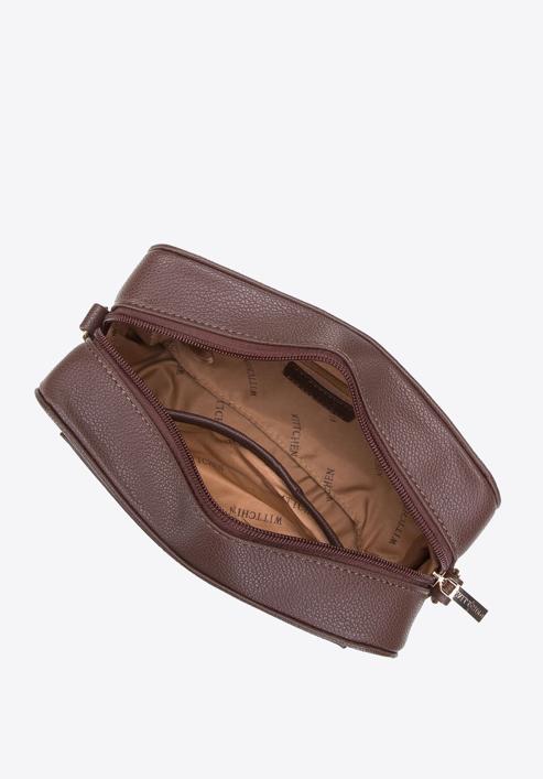 Faux leather crossbody bag, dark brown, 29-4Y-014-F, Photo 3