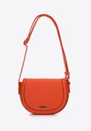 Women's quilted faux leather saddle bag, orange, 97-4Y-772-1, Photo 2