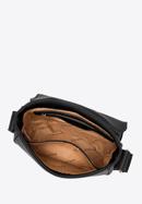 Women's quilted faux leather saddle bag, black, 97-4Y-772-1, Photo 4