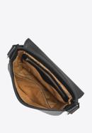 Damska listonoszka saddle bag z szerokim paskiem, czarny, 93-4Y-906-3, Zdjęcie 3
