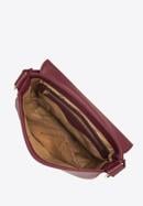 Damska listonoszka saddle bag z szerokim paskiem, bordowy, 93-4Y-906-3, Zdjęcie 3
