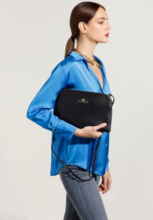 Women's classic leather handbag, black, 29-4E-010-1, Photo 1