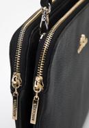 Women's classic leather handbag, black-gold, 29-4E-010-8, Photo 4