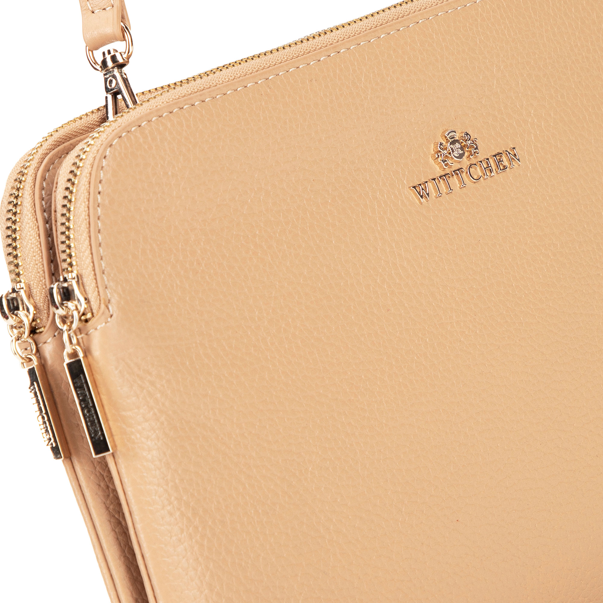 Dámska crossbody kabelka Wittchen s jemným vzhľadom, Vyberte variant béžová