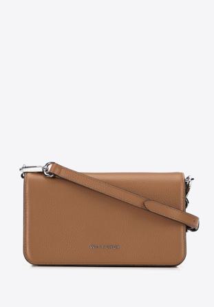 Small leather flap bag, brown, 95-4E-650-4, Photo 1