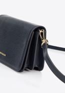 Small leather flap bag, navy blue, 95-4E-650-4, Photo 4