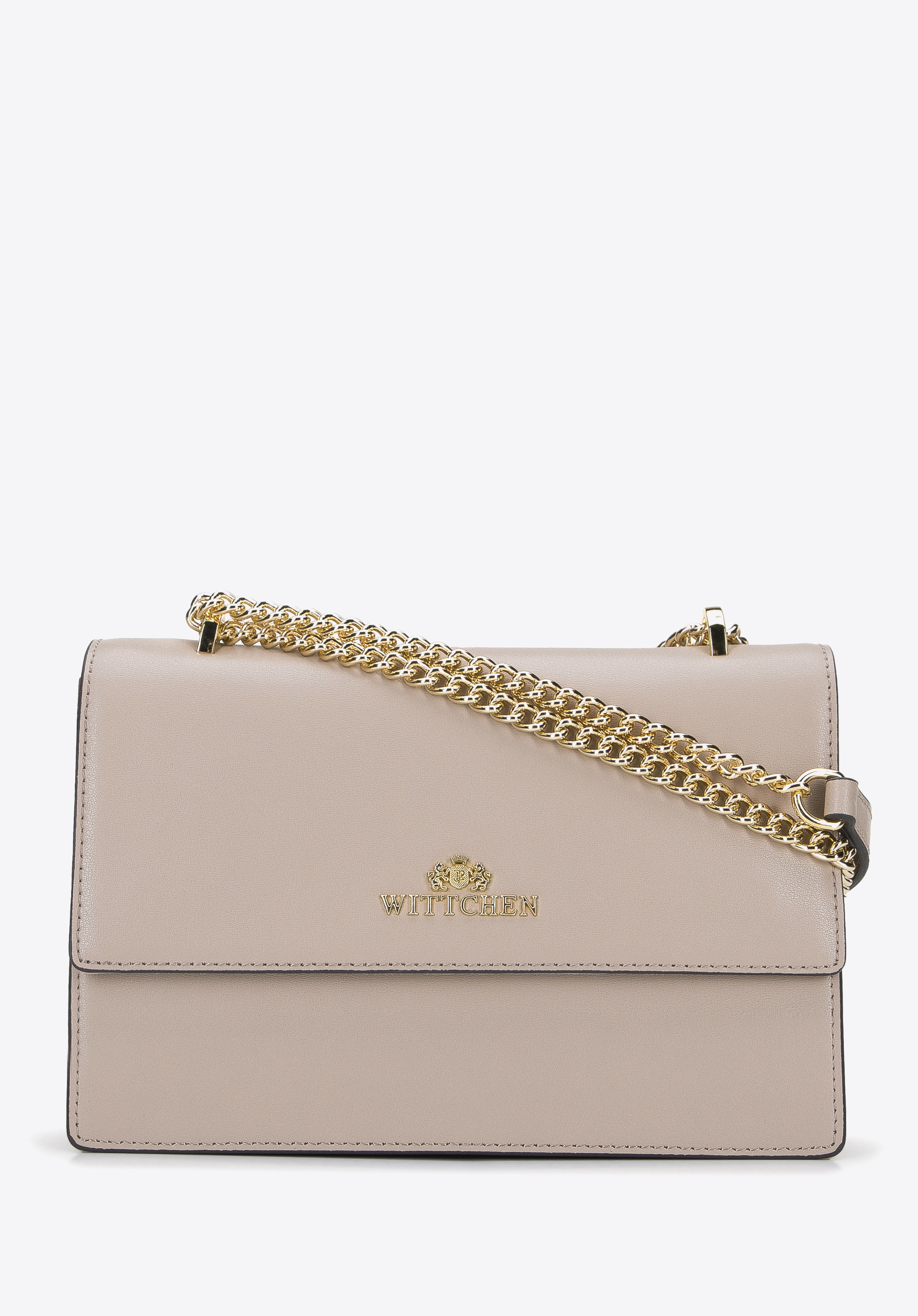 Damska torebka na łańcuszku, beżowy, 96-4E-633-9, Zdjęcie 1