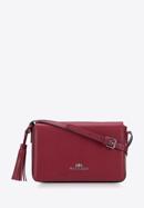 Women's leather flap bag, red, 95-4E-624-33, Photo 1
