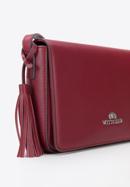 Women's leather flap bag, red, 95-4E-624-33, Photo 4