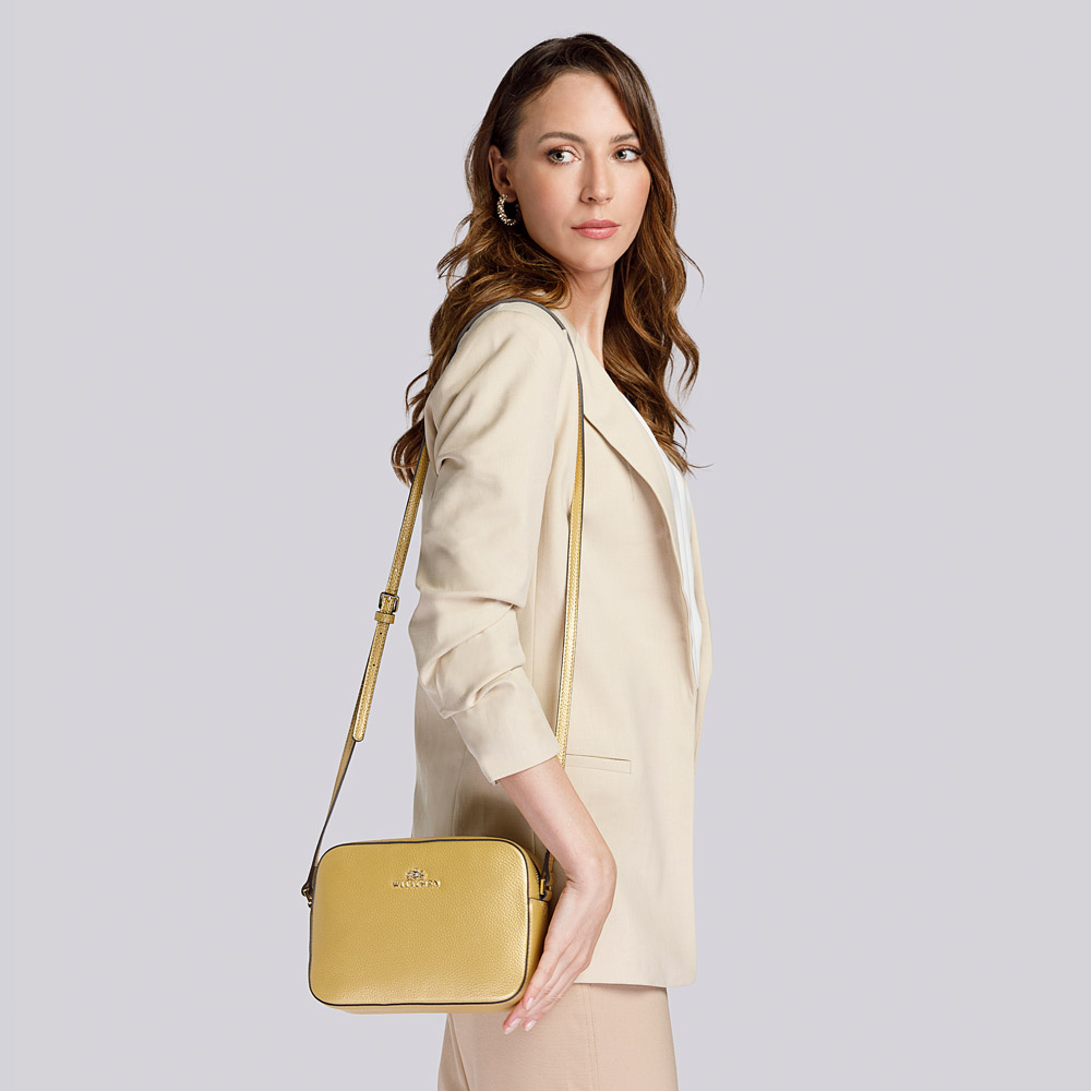 Dámska crossbody kabelka Wittchen s originálnym vzhľadom, Vyberte variant zlatá