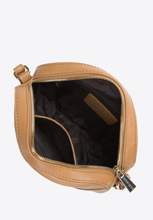 Women's leather crossbody bag, brown, 97-4E-018-4, Photo 3