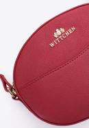 Women's leather crossbody bag, raspberry, 97-4E-018-4, Photo 4