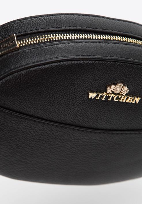 Women's leather crossbody bag, black, 97-4E-018-1, Photo 5
