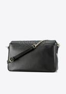 Women's quilted leather flap bag, black, 91-4-614-1, Photo 2