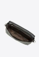 Damska listonoszka skórzana pikowana na magnes, czarny, 91-4-614-1, Zdjęcie 3