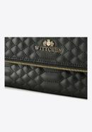 Women's quilted leather flap bag, black, 91-4-614-1, Photo 4