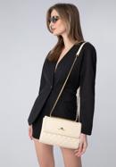 Quilted leather flap bag, cream, 98-4E-209-1, Photo 15