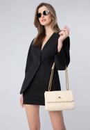 Quilted leather flap bag, cream, 98-4E-209-9, Photo 16