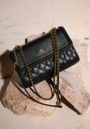 Quilted leather flap bag, black, 98-4E-209-9, Photo 35