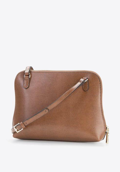 Leather cross body bag, brown, 91-4-401-5, Photo 2