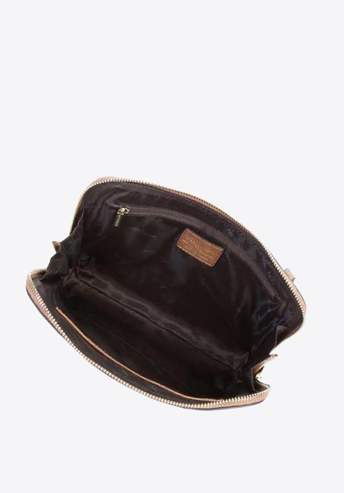 Leather cross body bag, brown, 91-4-401-5, Photo 3