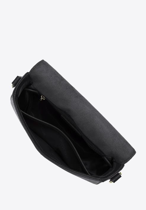 Leather saddle bag, black-gold, 95-4E-652-6, Photo 3
