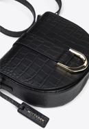 Leather saddle bag, black-gold, 95-4E-652-6, Photo 4