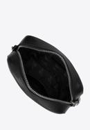 Women's chain leather crossbody bag, black-silver, 29-4E-015-N, Photo 3
